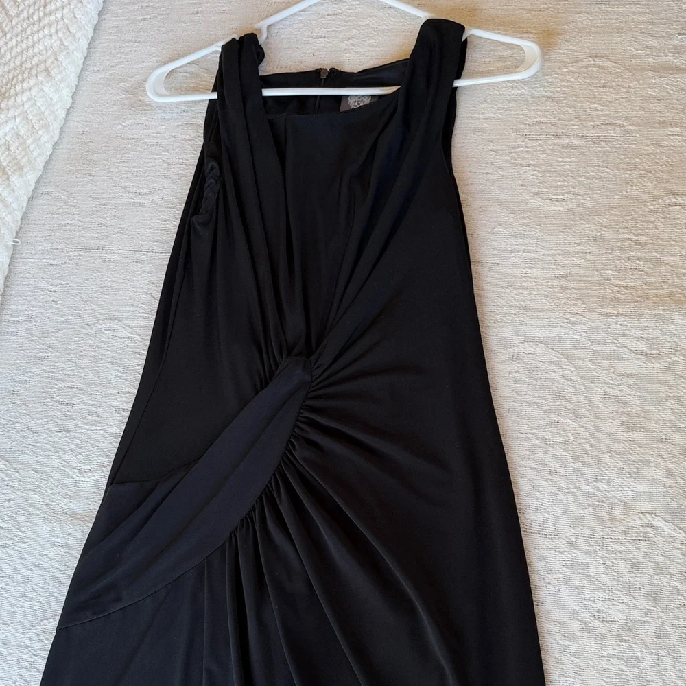 Vince Camuto Black Sleeveless Knot-Front Midi Dress - Picture 6 of 10